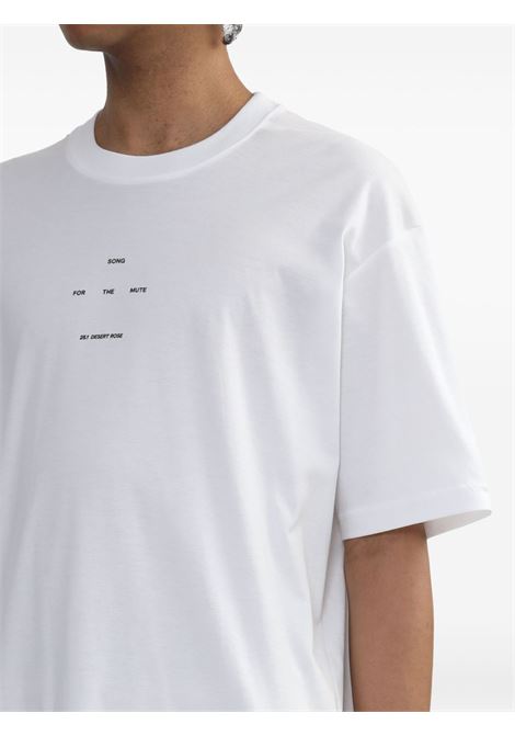 T-shirt con logo in bianco Song for the mute - uomo SONG FOR THE MUTE | 251MTS018P1WHT